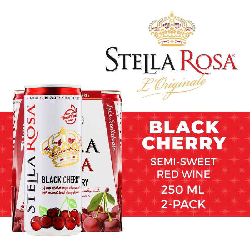 slide 2 of 10, Stella Rosa Black Cherry Red Wine - 2pk/ 250 mL, 2 ct; 250 ml