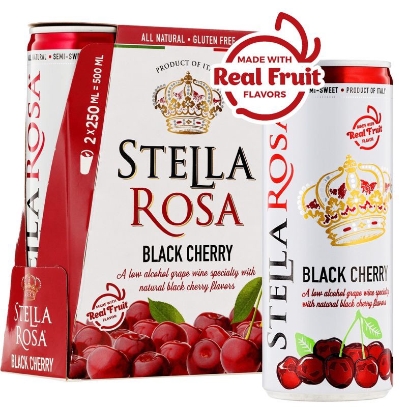 slide 3 of 9, Stella Rosa Black Cherry Red Wine - 2pk/ 250 mL, 2 ct; 250 ml