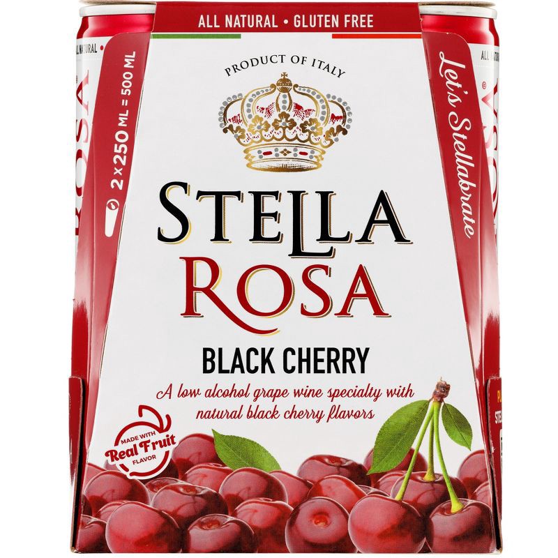 slide 1 of 9, Stella Rosa Black Cherry Red Wine - 2pk/ 250 mL, 2 ct; 250 ml