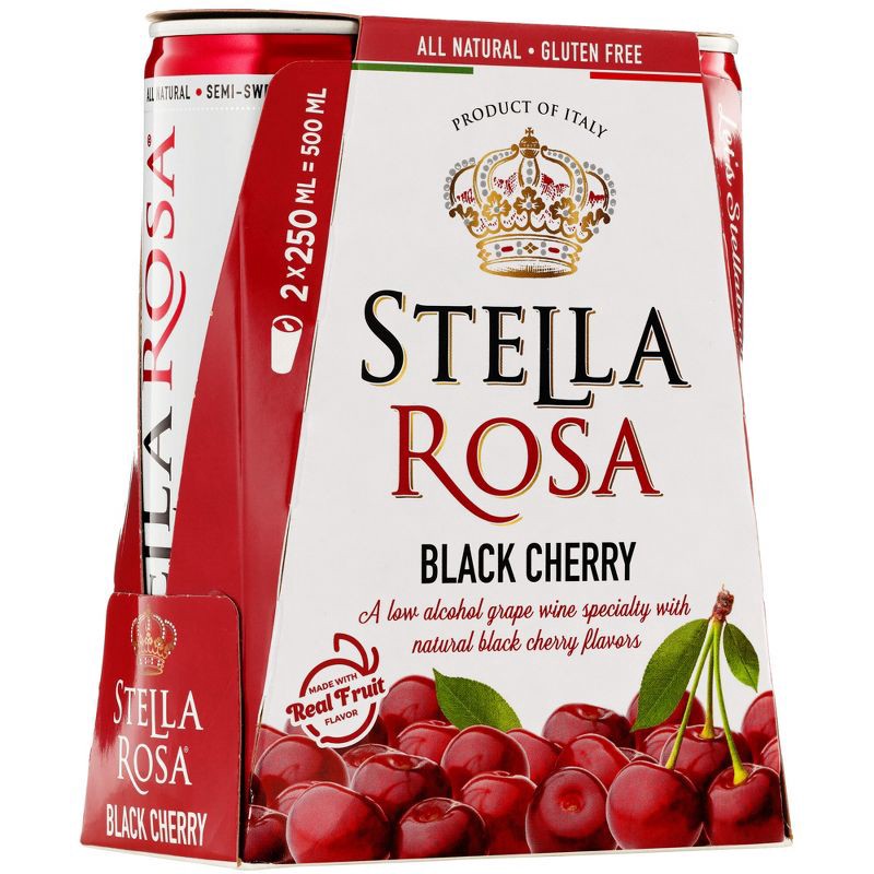 slide 4 of 9, Stella Rosa Black Cherry Red Wine - 2pk/ 250 mL, 2 ct; 250 ml