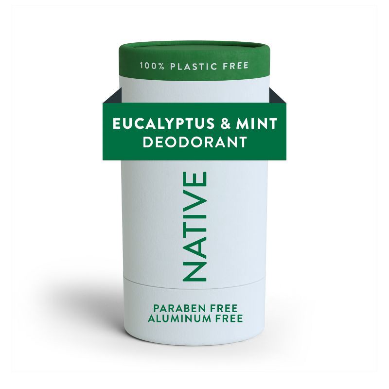slide 10 of 10, Native Plastic Free Deodorant for Men & Women - Eucalyptus & Mint - Aluminum Free - 2.65oz, 2.65 oz