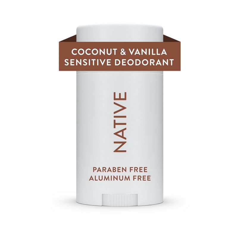 slide 1 of 10, Native Sensitive Deodorant for Women & Men - Coconut & Vanilla - No Baking Soda - 2.65oz, 2.65 oz