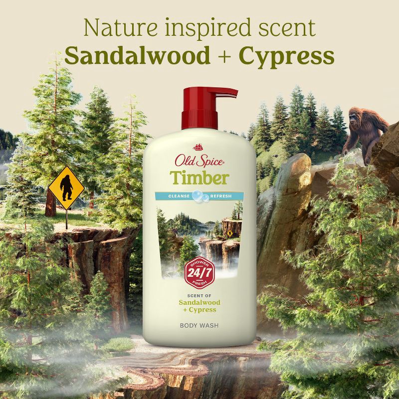 slide 6 of 11, Old Spice Men's Body Wash Timber with Sandalwood - 30 fl oz, 30 fl oz
