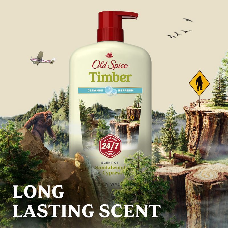 slide 8 of 11, Old Spice Men's Body Wash Timber with Sandalwood - 30 fl oz, 30 fl oz