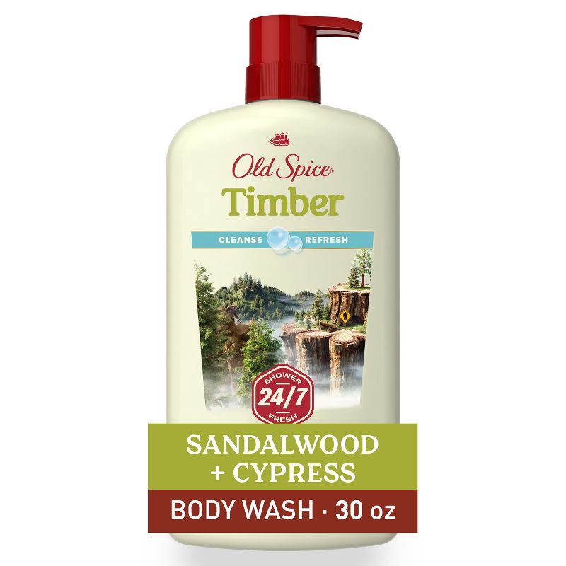 slide 1 of 11, Old Spice Men's Body Wash Timber with Sandalwood - 30 fl oz, 30 fl oz