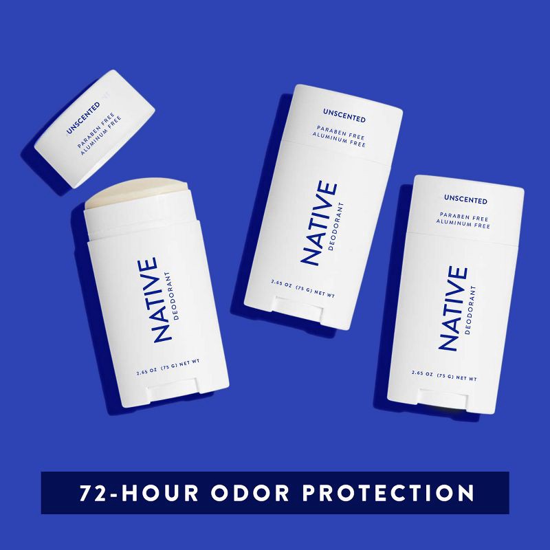 slide 2 of 7, Native Deodorant - Unscented - Aluminum Free - 2.65 oz, 2.65 oz