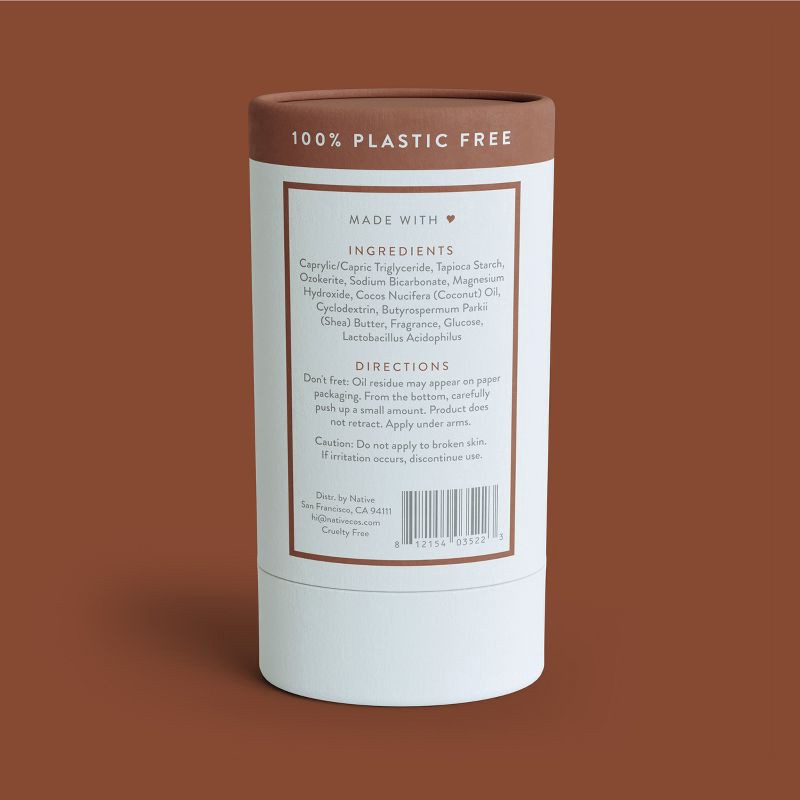 slide 9 of 10, Native Solid Deodorant for Women & Men - Coconut & Vanilla - Aluminum & Plastic Free 2.65oz, 2.65 oz