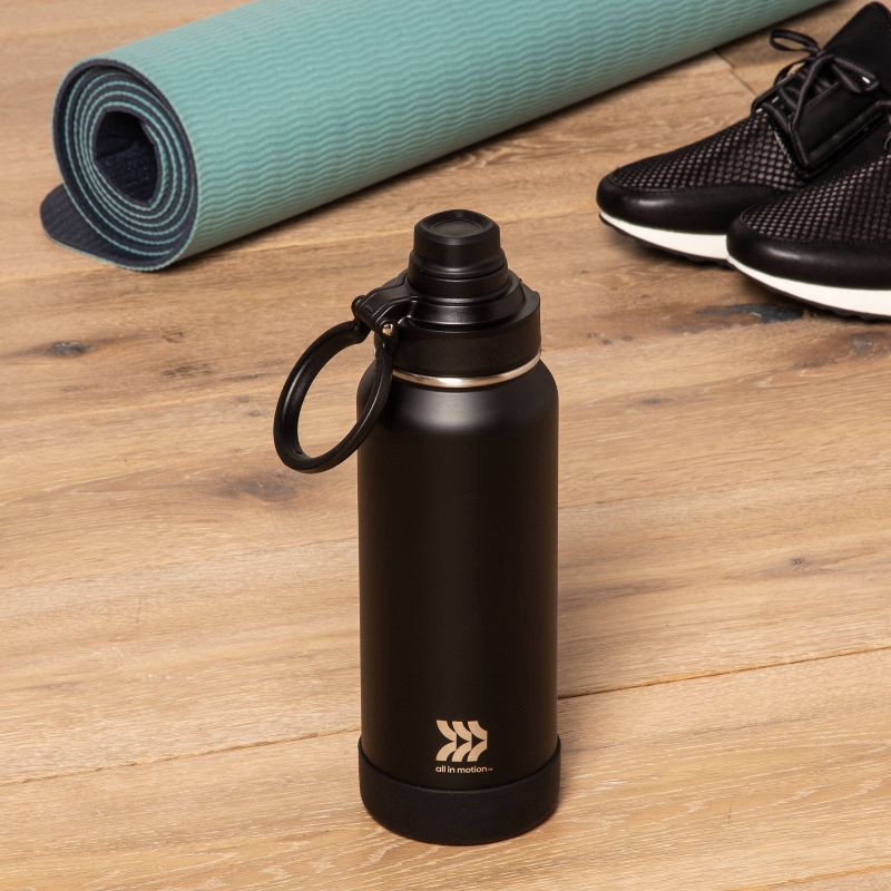 32oz Vacuum Insulated Stainless Steel Water Bottle Black - All in Motion 1  ct