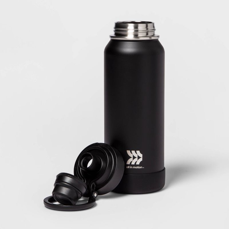 32oz Vacuum Insulated Stainless Steel Water Bottle Black - All in Motion 1  ct
