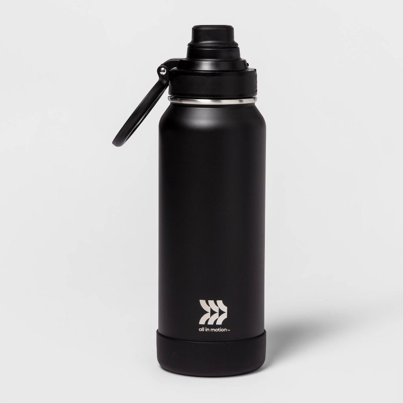 32oz Vacuum Insulated Stainless Steel Water Bottle Black - All in