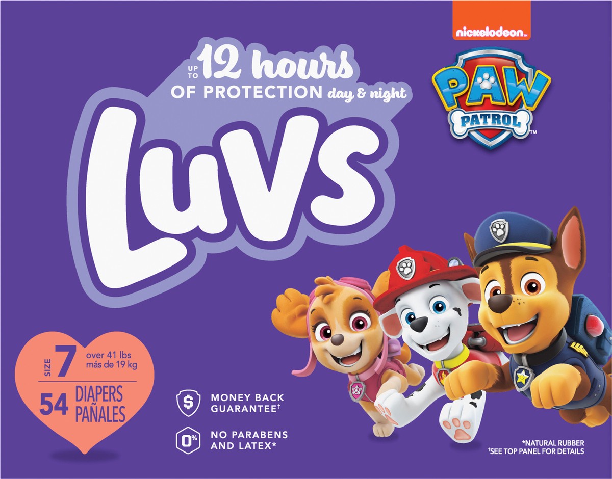 slide 4 of 4, Luvs Diapers Size 7 54 Count, 54 ct