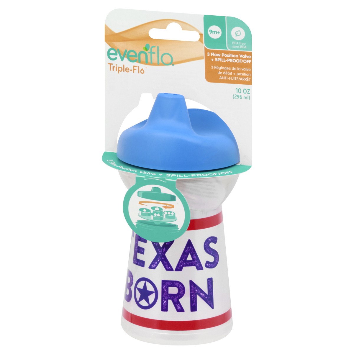 slide 11 of 11, Evenflo Triple-Flo 10 Ounce Sippy Cup 1 ea, 1 ct