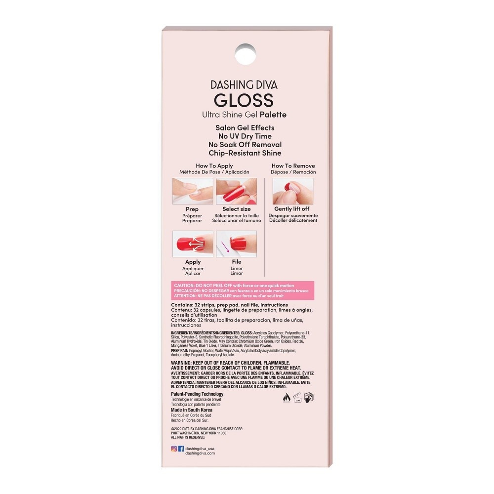 slide 2 of 2, Dashing Diva Gloss Gel Nail Strips - Spiritual Journey - 32ct, 32 ct