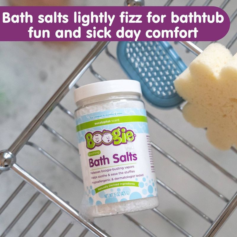 slide 3 of 6, Boogie Vapor Bath Salts with Eucalyptus & Peppermint - 15oz, 15 oz