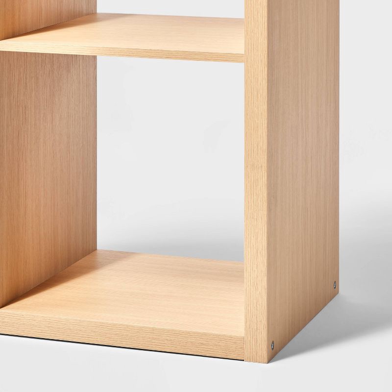 slide 3 of 4, 13" 6 Cube Organizer Natural - Brightroom™: Multicolor Bookshelf with 6 Shelves, Cubby Storage, MDF & Particle Board, 1 ct