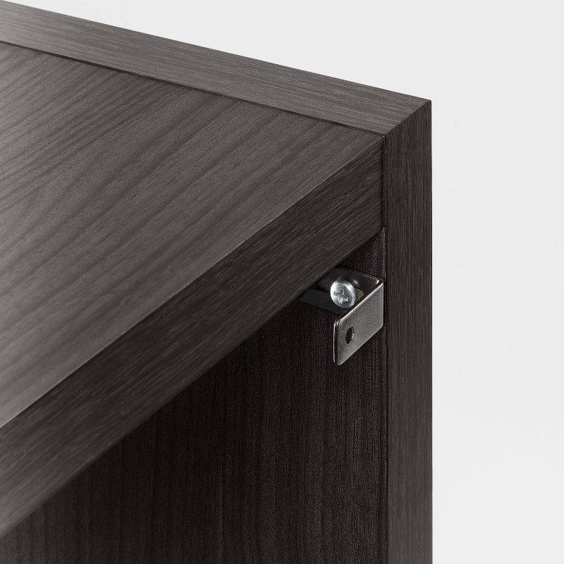 slide 5 of 5, 13'' 6 Cube Organizer Black Oak - Brightroom™: Decorative Bookshelf, Cubby Storage, 13" System, MDF & Particle Board, 1 ct