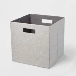 13" x 13" Fabric Bin Gray - Brightroom™: 13 Inch Storage Cube, Decorative Storage, Polyester, No Assembly Required