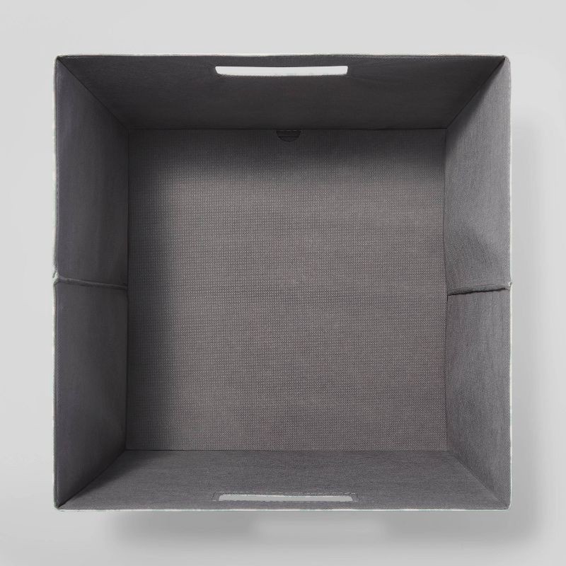 slide 2 of 3, 13" x 13" Fabric Bin Light Green Monochrome Floral - Brightroom™: Cube Organizer Accessories, Polyester/Cardboard, 1 ct