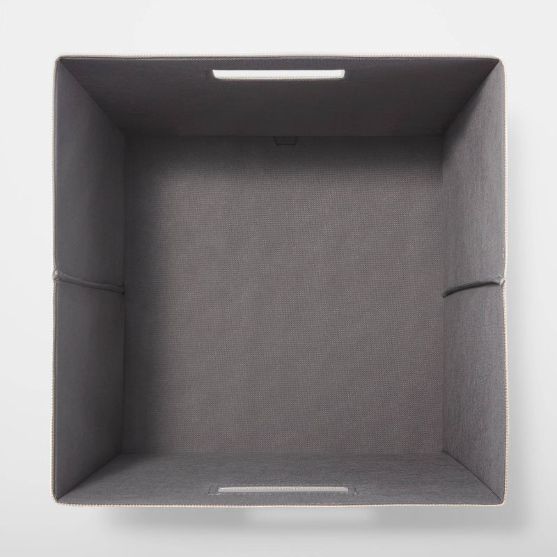 slide 3 of 4, 13" x 13" Fabric Bin Woven Yarn Dye Light Taupe - Brightroom™: 13 Inch Cube Storage System, Decorative Storage Bins, 1 ct