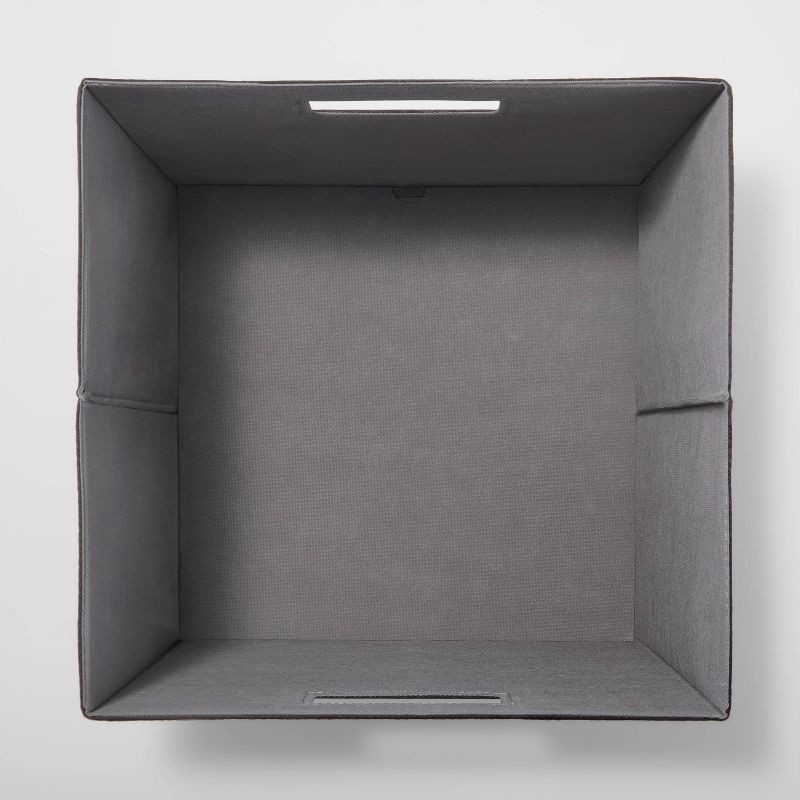 slide 3 of 3, 13" x 13" Fabric Bin Black - Brightroom™: 13 Inch Storage Cube, Decorative Storage, Polyester, No Assembly Required, 1 ct