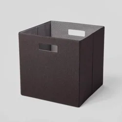 13" x 13" Fabric Bin Black - Brightroom™: 13 Inch Storage Cube, Decorative Storage, Polyester, No Assembly Required
