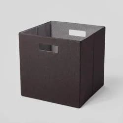 13" x 13" Fabric Bin Black - Brightroom™: 13 Inch Storage Cube, Decorative Storage, Polyester, No Assembly Required