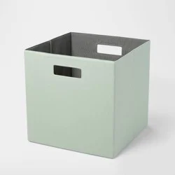 13" x 13" Fabric Bin Light Green - Brightroom™: 13 Inch Storage Cube, Decorative Storage, No Assembly Required