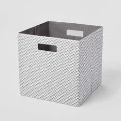 13" x 13" Fabric Bin Fiaro Print Gray/White - Brightroom™: 13 Inch Storage Cube, Decorative Storage, Polyester