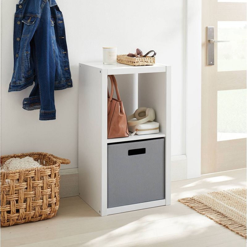 slide 2 of 4, 13" x 13" Fabric Bin Radiant Gray - Brightroom™: 13 Inch Cube Storage System, Polyester, No Assembly Required, 1 ct