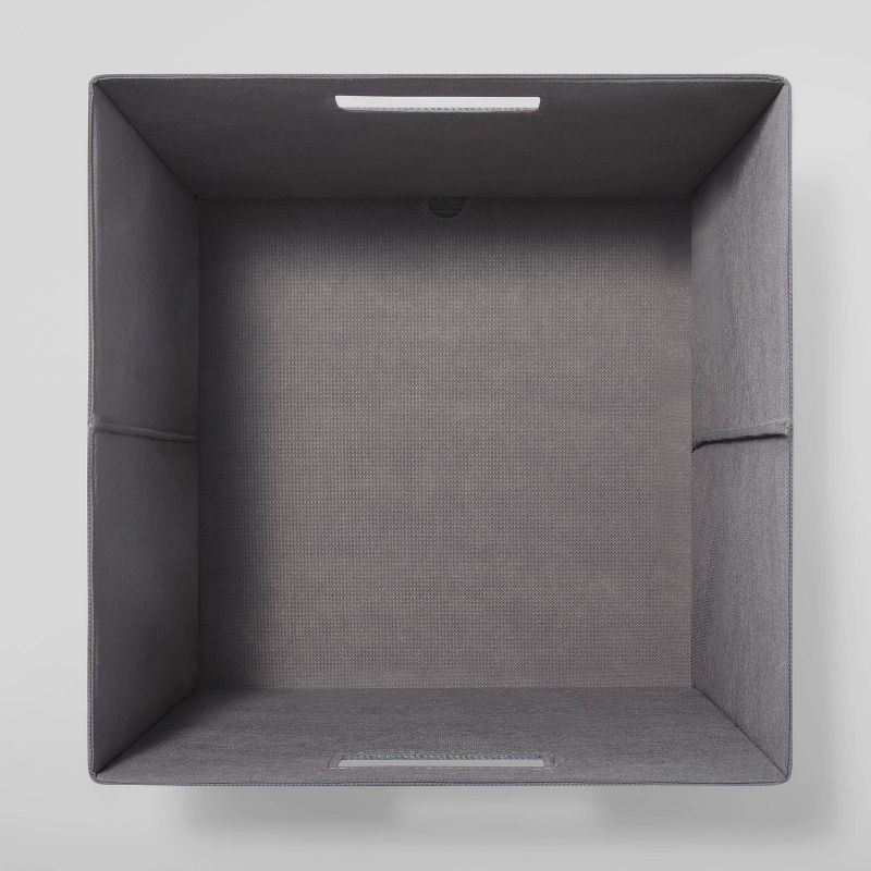 slide 3 of 4, 13" x 13" Fabric Bin Radiant Gray - Brightroom™: 13 Inch Cube Storage System, Polyester, No Assembly Required, 1 ct