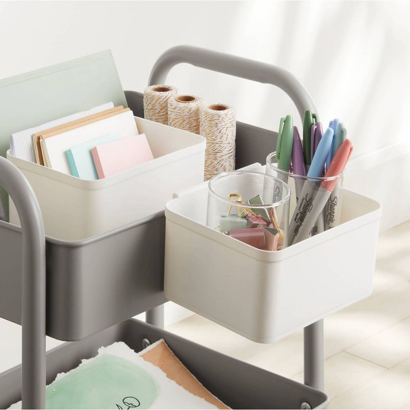 slide 2 of 3, Set of 2 Medium Cart Divider Cups - Brightroom™: Storage Trays, Universal Organizer, Utility Cart Accessories, 1 ct