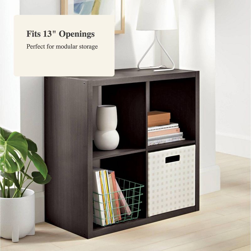 slide 4 of 5, 4 Cube Organizer Black Oak - Brightroom™, 1 ct