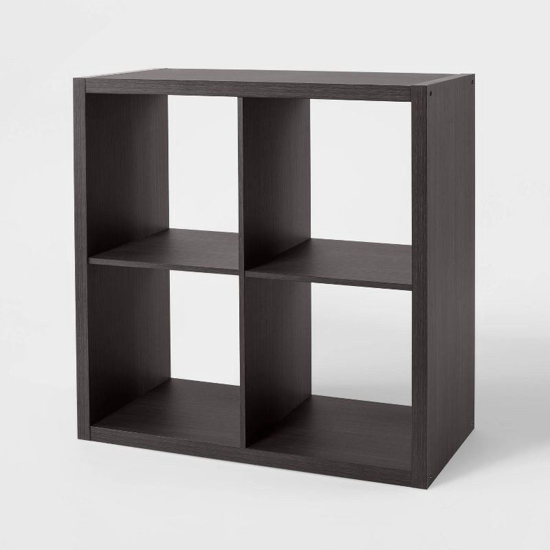 slide 1 of 5, 4 Cube Organizer Black Oak - Brightroom™, 1 ct