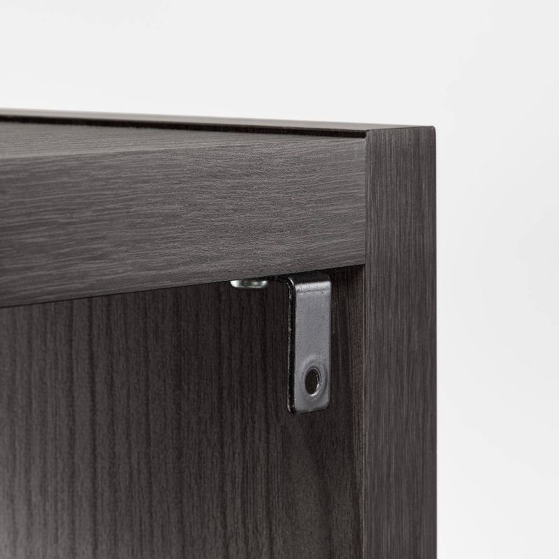 slide 5 of 5, 13'' 2 Cube Organizer Black Oak - Brightroom™: MDF Bookshelf with Anti-Tip Hardware, 13" Cubby Storage System, 1 ct