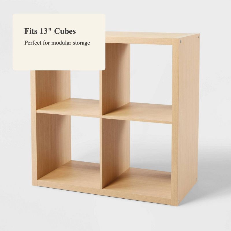 slide 4 of 5, 13'' 4 Cube Organizer Natural - Brightroom™, 1 ct