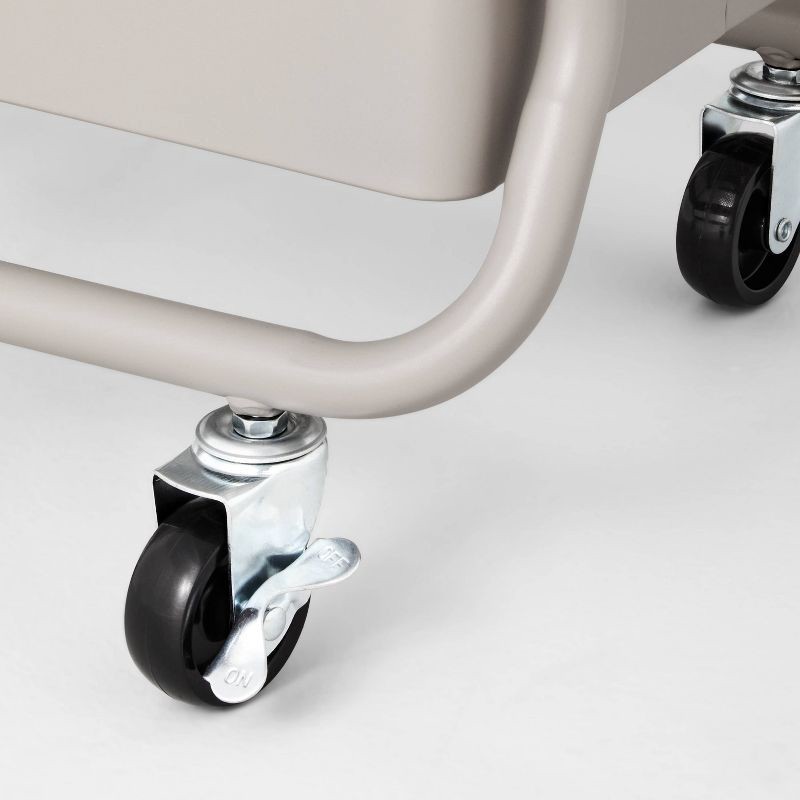 slide 3 of 4, 3 Tier Metal Utility Cart Gray - Brightroom™, 1 ct