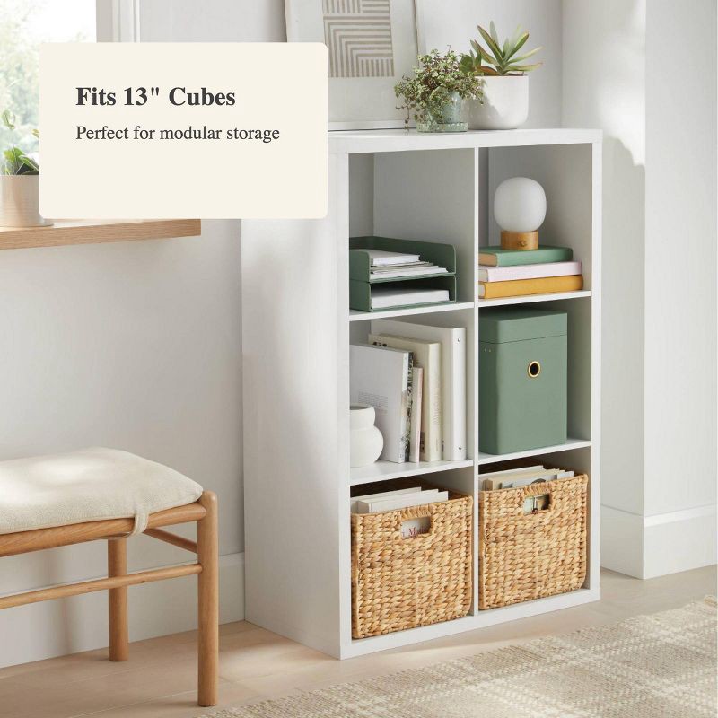 slide 4 of 5, 13'' 6 Cube Organizer White - Brightroom™: Decorative Bookshelf, Cubby Storage, MDF & Particle Board, 13" System Compatible, 1 ct