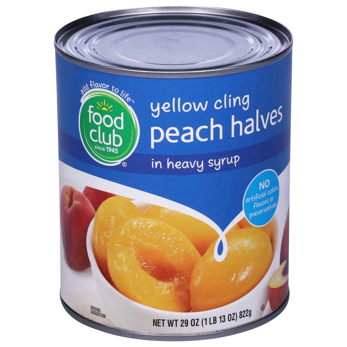 slide 7 of 9, Food Club Yellow Cling Peach Halves in Heavy Syrup 29 oz, 29 oz