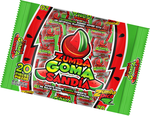 slide 1 of 1, Zumba Pica Goma Watermelon Bag, 20 ct