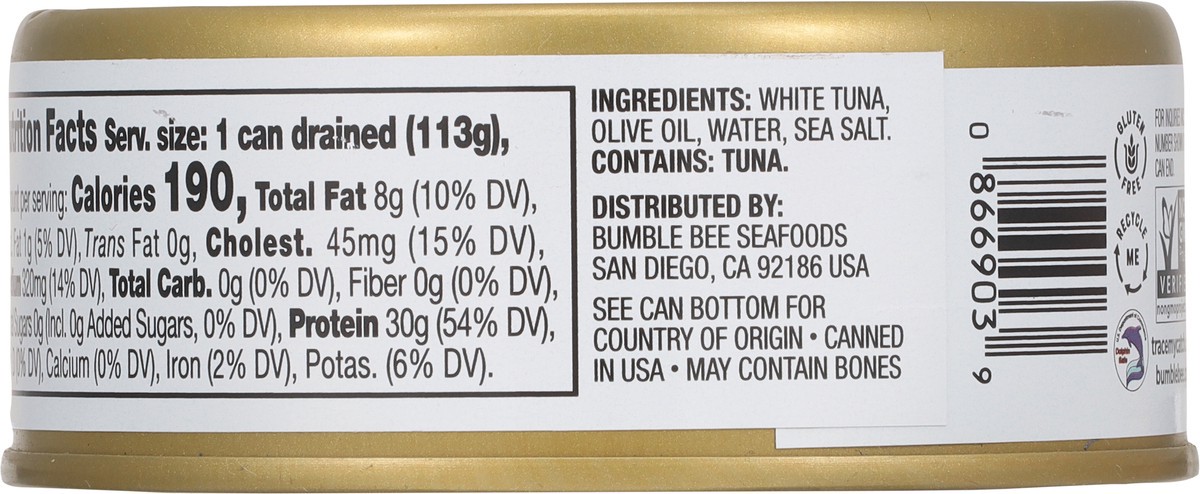 slide 7 of 9, Bumble Bee Prime Solid White Albacore Tuna in Olive Oil 5 oz, 5 oz