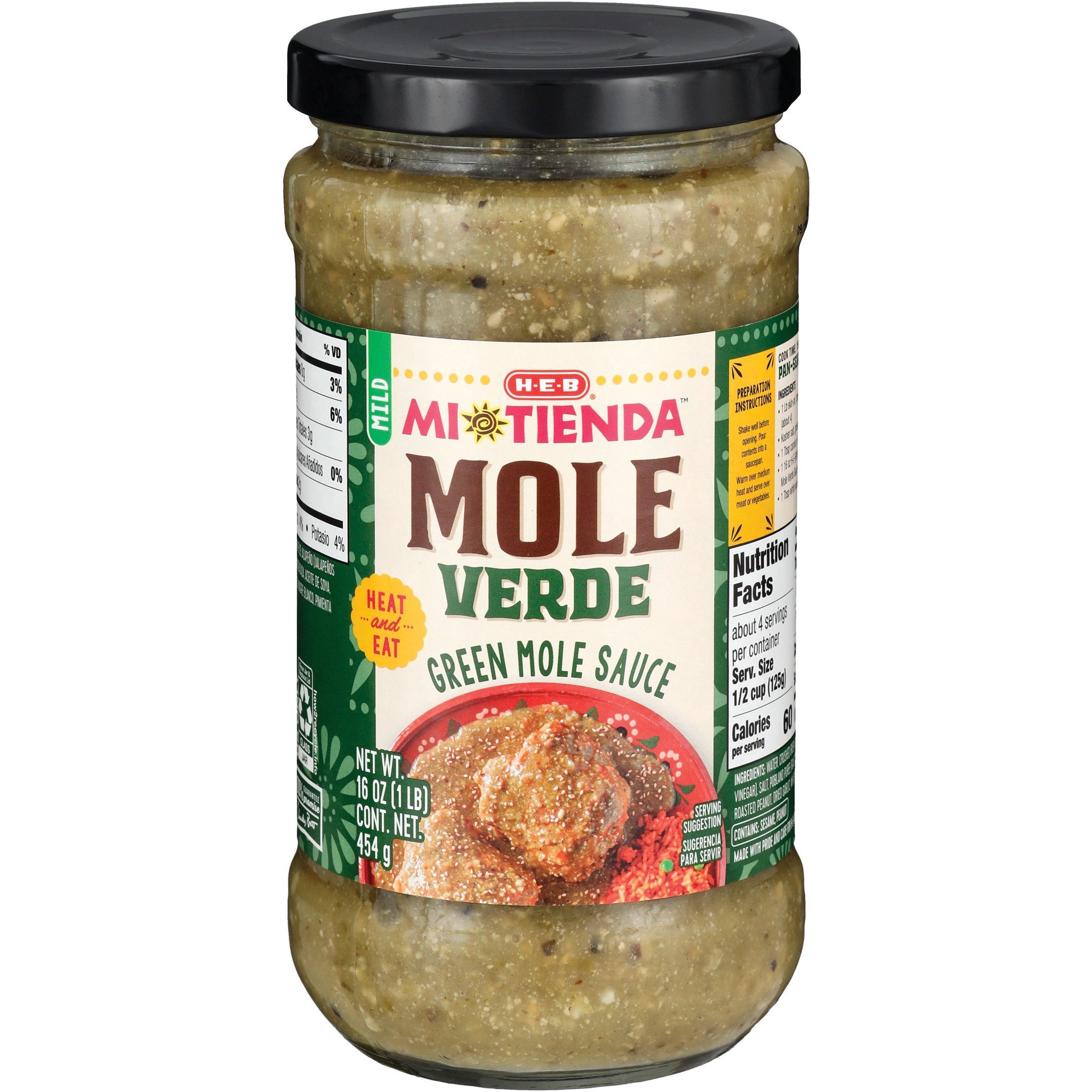 slide 1 of 1, H-E-B Mi Tienda Mole Sauce - Verde, 16 oz