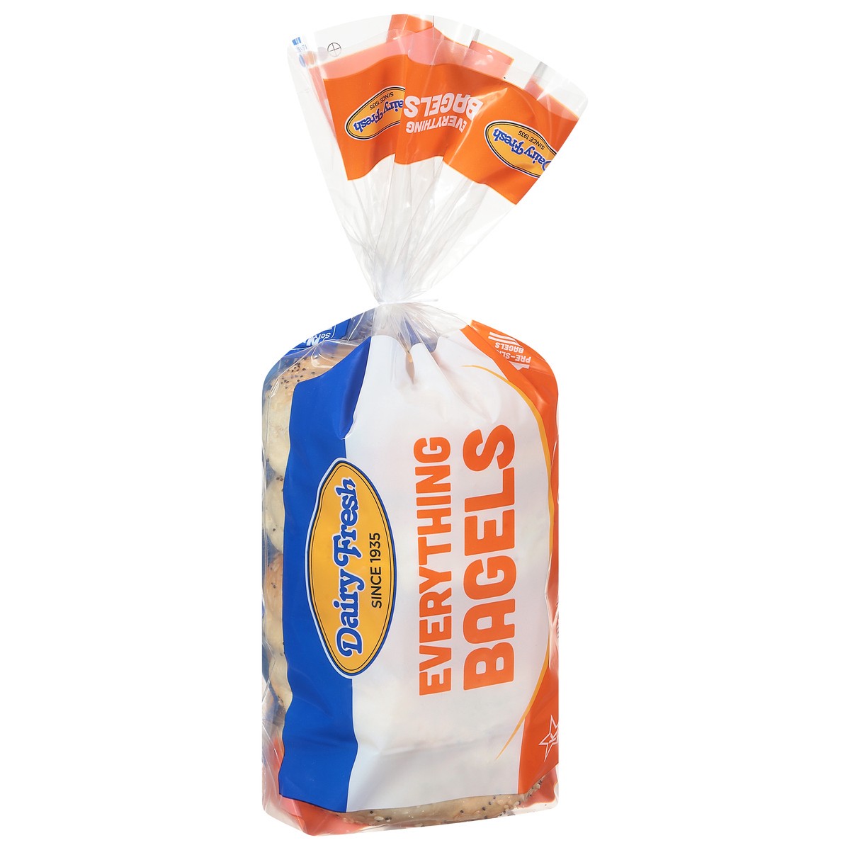 slide 6 of 9, Dairy Fresh Everything Bagels 5 ea, 5 ct