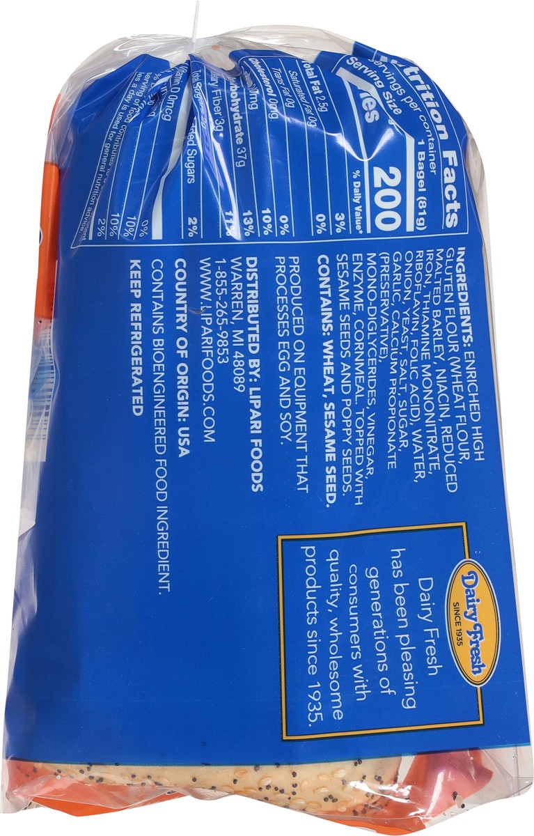 slide 8 of 9, Dairy Fresh Everything Bagels 5 ea, 5 ct