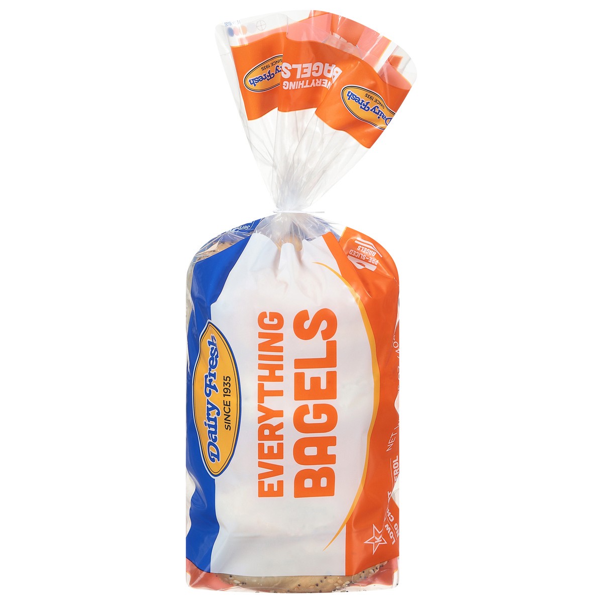 slide 1 of 9, Dairy Fresh Everything Bagels 5 ea, 5 ct