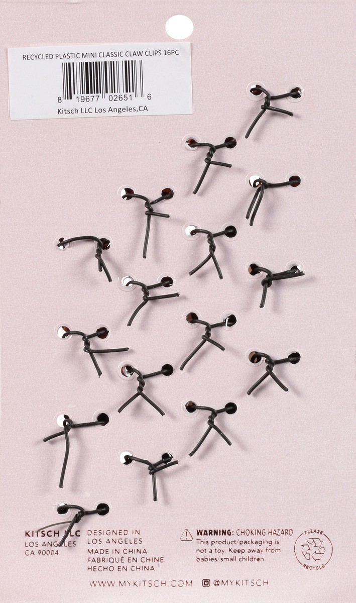slide 3 of 9, Kitsch Recycled Plastic Claw Clips 16 ea, 16 ct