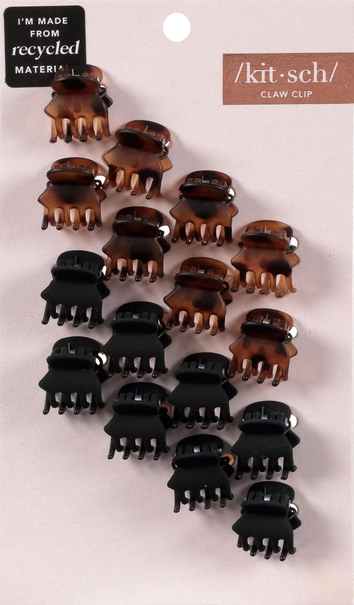 slide 7 of 9, Kitsch Recycled Plastic Claw Clips 16 ea, 16 ct