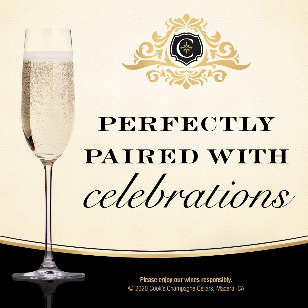 slide 3 of 7, Cook's California Champagne Brut Grand Reserve White Sparkling Wine, 750 mL Bottle, 750 ml