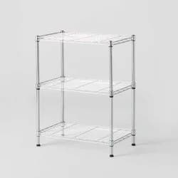3 Tier Wire Shelving Chrome - Brightroom™: Adjustable Metal Storage Shelves, Utility Shelving Unit, 160 lb Capacity