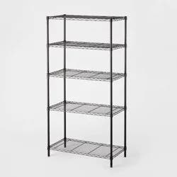 5 Tier Wire Shelving Black - Brightroom™