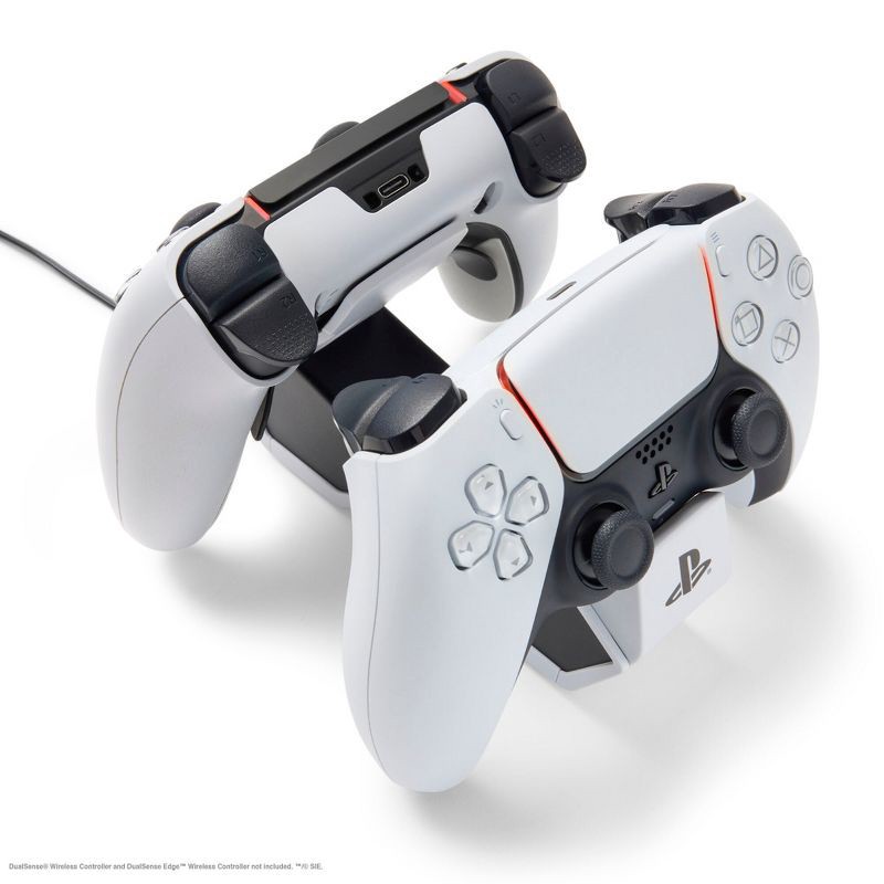 slide 6 of 11, PowerA Twin Charging Station for PlayStation 5 DualSense Controller: USB Wall Charger, 1 ct